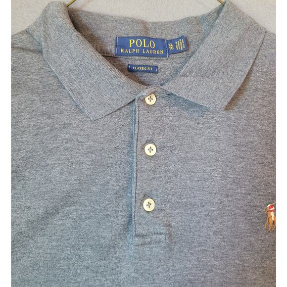 🐎 Polo Ralph Lauren Men’s XL Gray Heather Polo Shirt – Soft Cotton – EUC - Picture 5 of 8